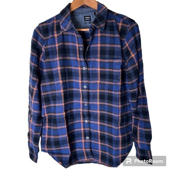 Prana Flannel Button Down Shirt Jacket Size S NWT - Picture 1 of 4